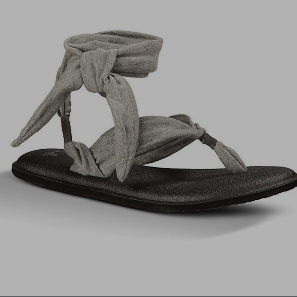 Sz 9 SANUK ANKLE TIE SANDALS